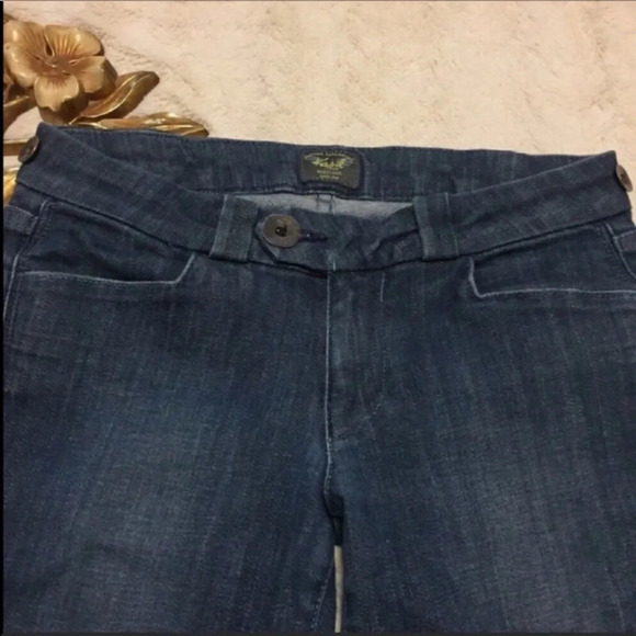 Kasil Tribecca Ocean Storm Wash Flared Cuffed Jeans Mid-rise Size 26 - Picture 7 of 9